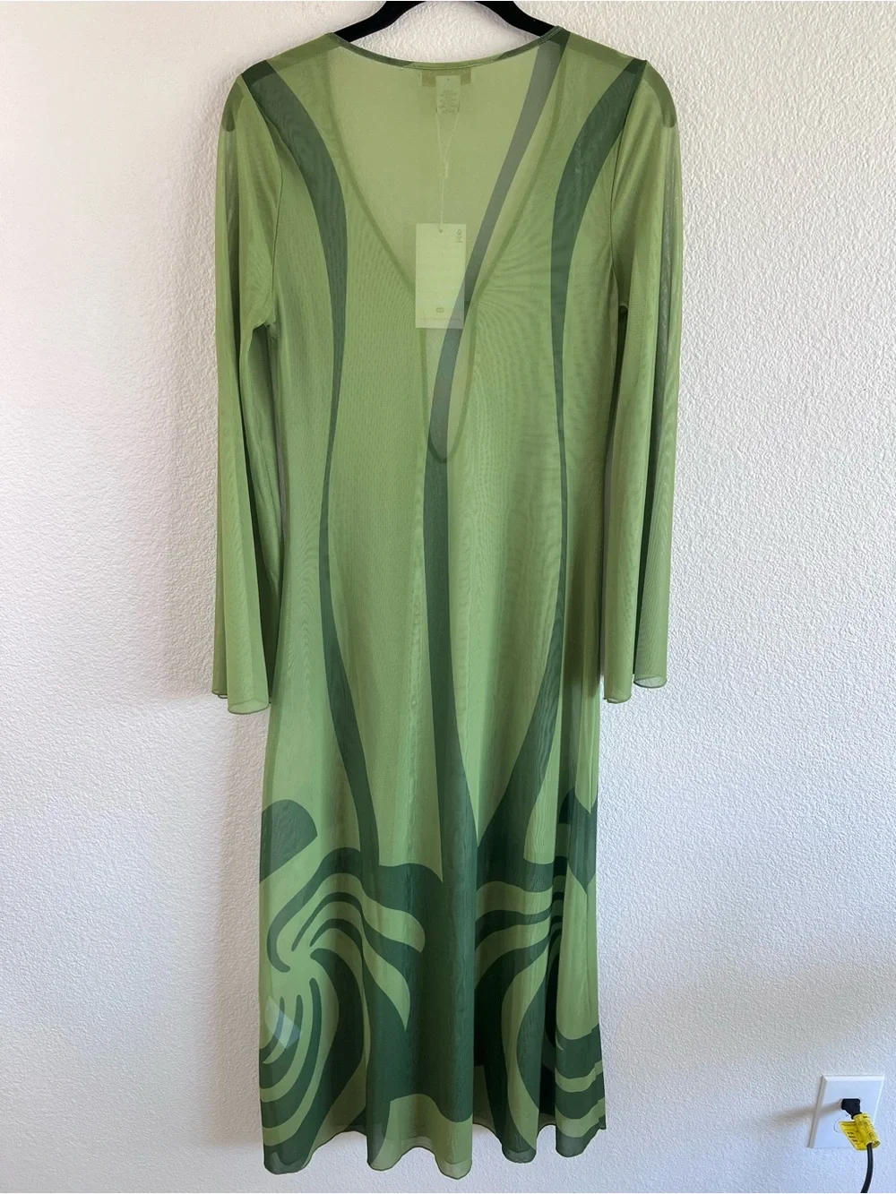NWT Caroline Constas Women's Swimsuit Coverup Sheer Maxi Dress Resortwear Almafi